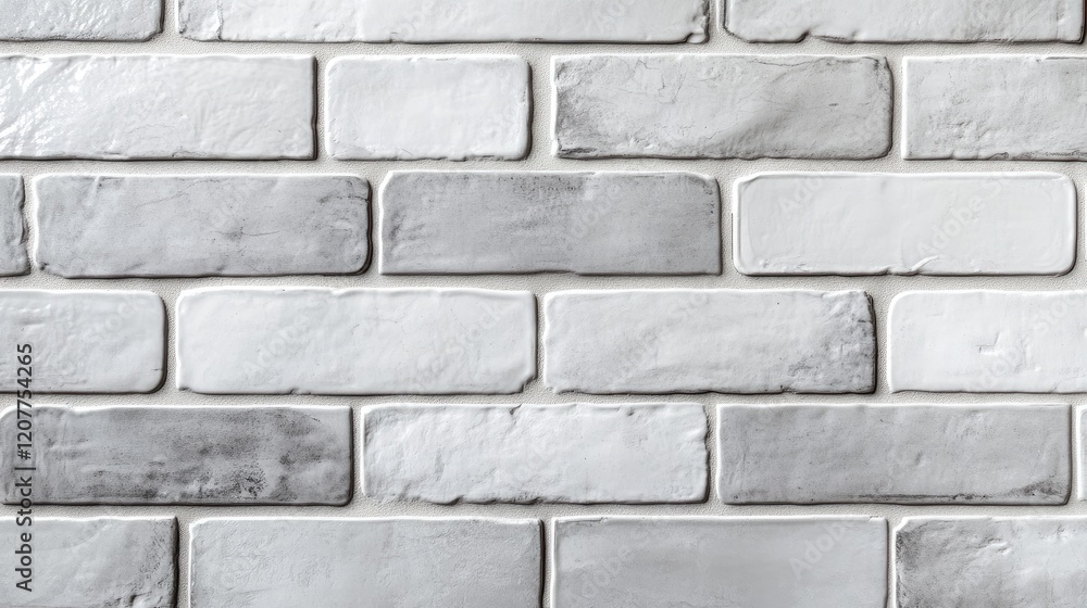 Gray textured subway tiles in a seamless pattern on a clean white background for interior design and renovation projects. Gray textured subway tiles in a seamless pattern on a clean white background for interior design and renovation projects.