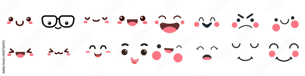 Cartoon face icon vector set. Funny face illustration sign collection. Face symbol or logo. Cartoon face icon vector set. Funny face illustration sign collection. Face symbol or logo.