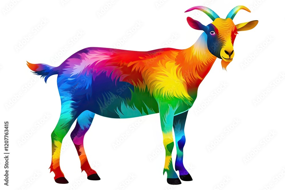 Goat Silhouette Stencil Template - Rule of Thirds Composition Goat Silhouette Stencil Template - Rule of Thirds Composition