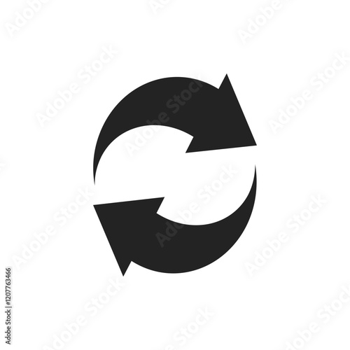 Free Download A sleek and modern circular arrow icon, symbolizing refresh, reload, or repeat actions. This design element is ideal for enhancing user interface designs across websites and various applications - GFXLoad