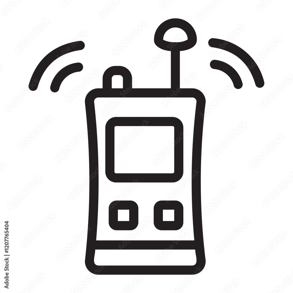 walkie talkie line icon