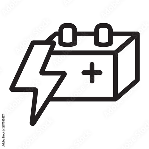 Accumulator  line icon