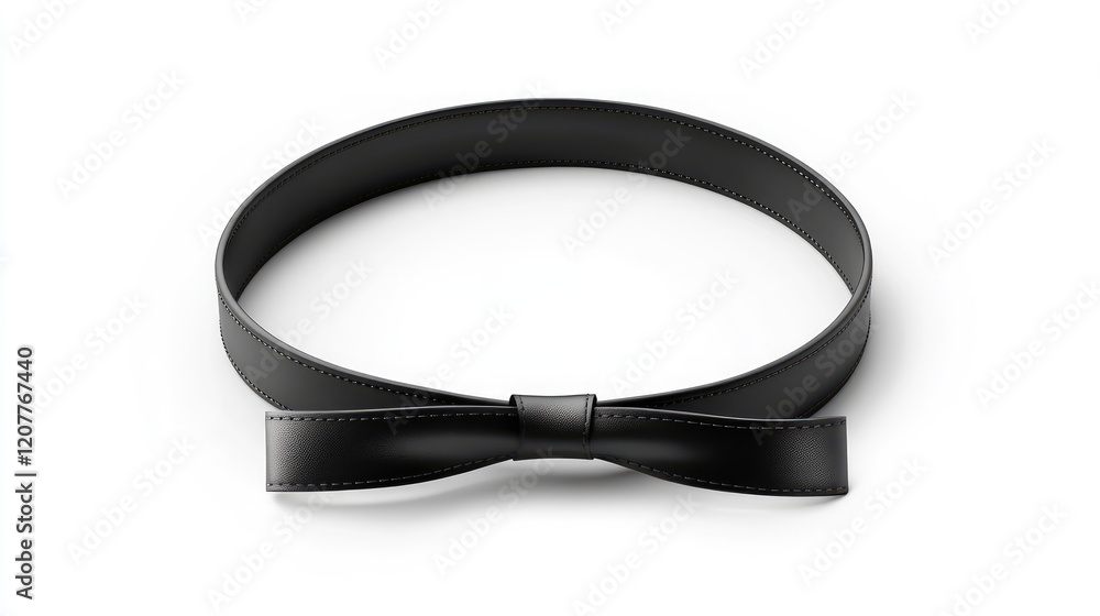 Elegant black leather belt showcased on clean white background, emphasizing luxury fashion details, ideal for upscale articles and publications. Elegant black leather belt showcased on clean white background, emphasizing luxury fashion details, ideal for upscale articles and publications.