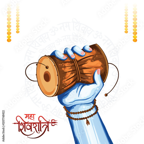 Maha shivratri lord shiva wishes card celebration background