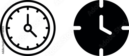 "Clock Icon Vector Icon Set"