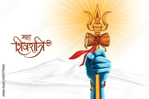 Hindu religion happy maha shivratri festival holiday background