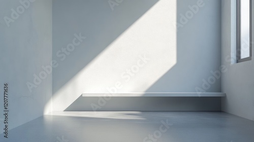 Wallpaper Mural Modern minimalist room with gray walls and natural light creating a serene and soft ambiance for contemporary interior design concepts Torontodigital.ca