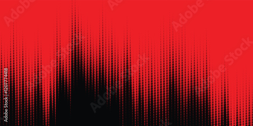 Abstract painting background with a grunge texture featuring red and black. vector
