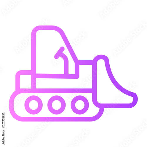 Excavator  gradient icon