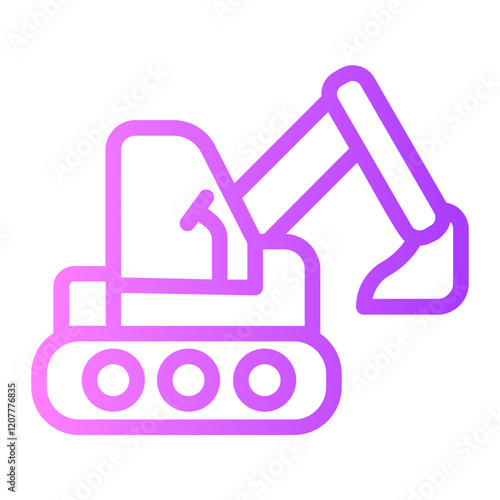 Excavator  gradient icon