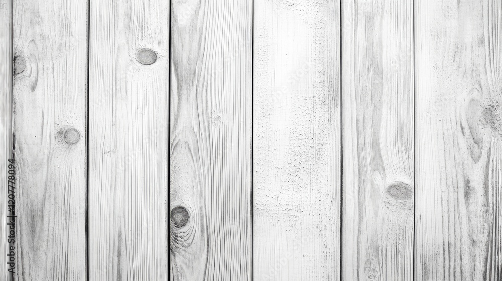 Obraz premium White wooden texture background with vertical planks and natural wood grain patterns ideal for design use and Copy Space
