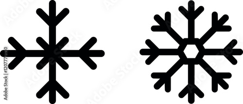 Snow Vector Icon Set - Winter and Snowfall Design Collection