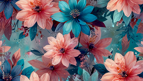 floral and flower pattern illustration
