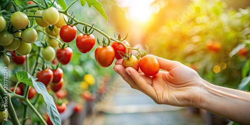 Greenhouse Tomato Bloom, Handheld Close-up