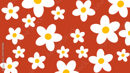 Daisy red background 