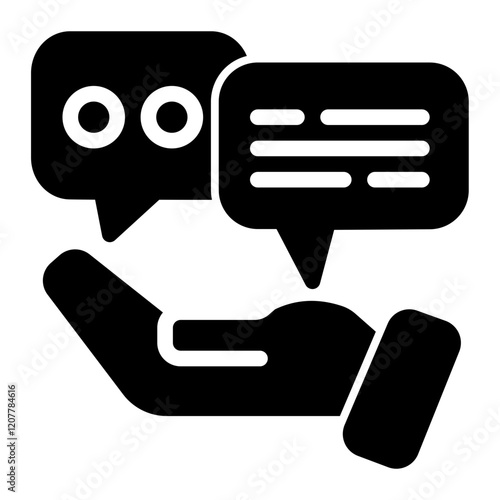 Communication Icon with Solid Style