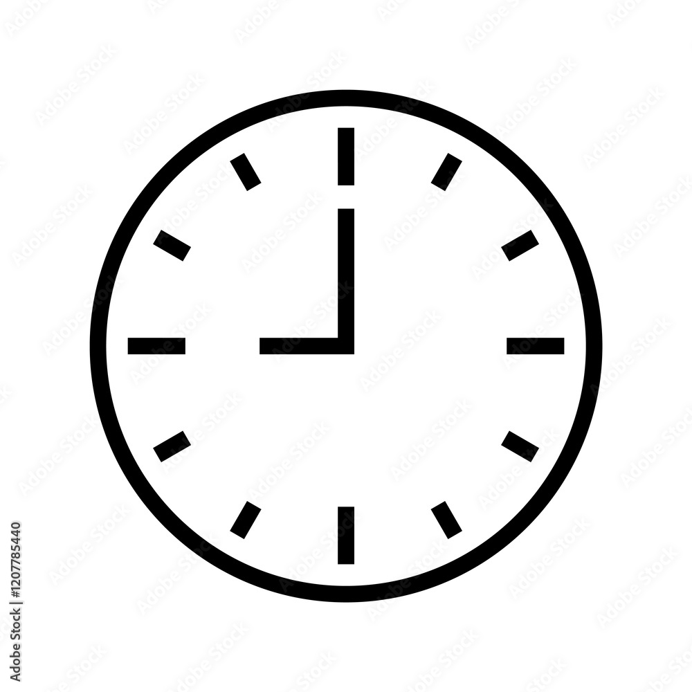 Simple clock icon, logo illustration. Simple clock icon, logo illustration.