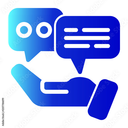 Communication Icon with Solid Gradient Style