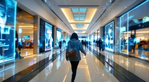 Future Shopping Mall Experience: Interactive Displays and Customer Journey