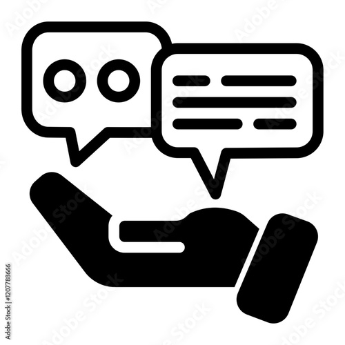 Communication Icon with Mixed Style