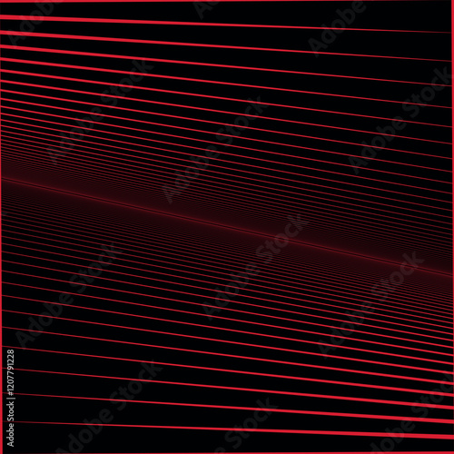 Abstract red laser beam. Transparent isolated on black background. Vector illustration.the lighting effect eps 10