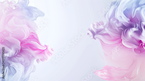 Soft pastel swirls of pink and purple create dreamy abstract background