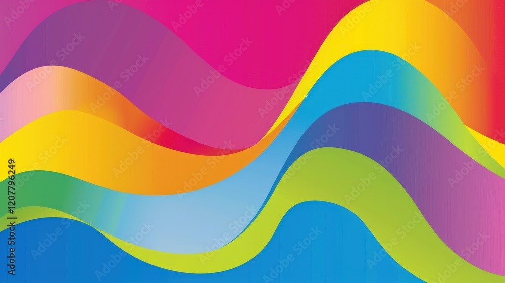 Vibrant Rainbow Wave Abstract Background Vibrant Rainbow Wave Abstract Background