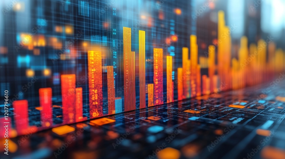 Bar graph displaying longevity statistics with vibrant colors in a modern data visualization setting Bar graph displaying longevity statistics with vibrant colors in a modern data visualization setting