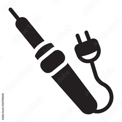 soldering iron glyph icon
