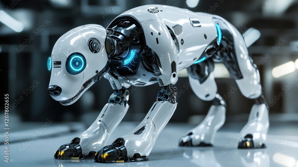 Fototapeta premium Robotic Canine: A Futuristic Companion