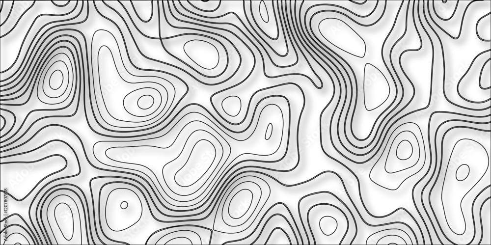 Topographic canyon geometric map relief texture with curved layers and shadow. abstract White background with a beautiful pattern, Topographic contour lines vector map seamless pattern vector. Topographic canyon geometric map relief texture with curved layers and shadow. abstract White background with a beautiful pattern, Topographic contour lines vector map seamless pattern vector.
