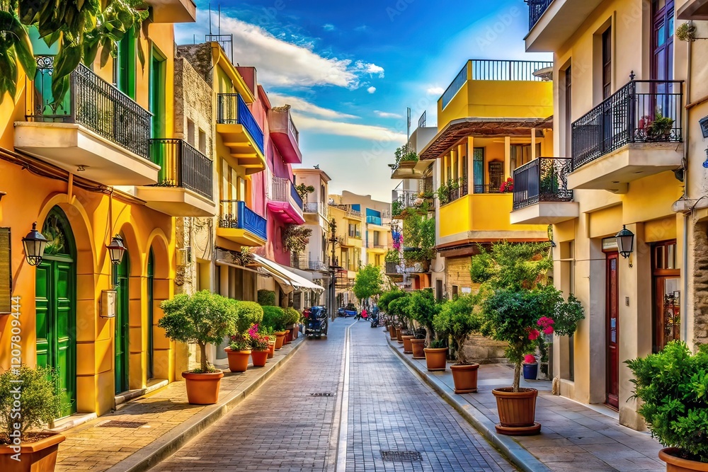 Fototapeta premium Heraklion Greece Area Map - Candid Photo, Cityscape