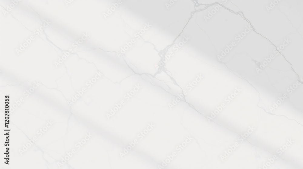 Obraz premium Elegant White Marble Background with Subtle Veins and Soft Shadows