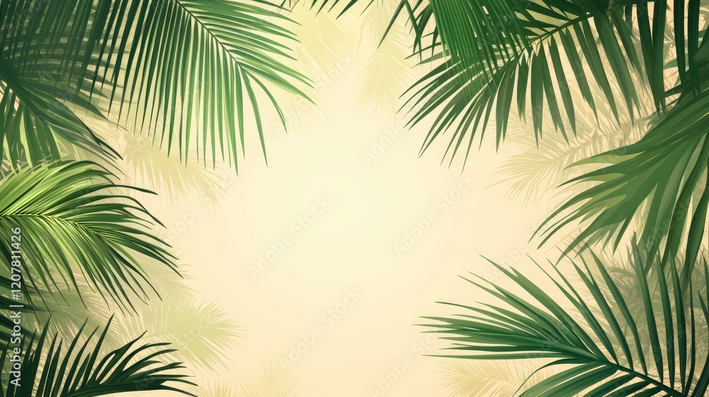 Tropical Palm Leaves Background Image for Design Tropical Palm Leaves Background Image for Design