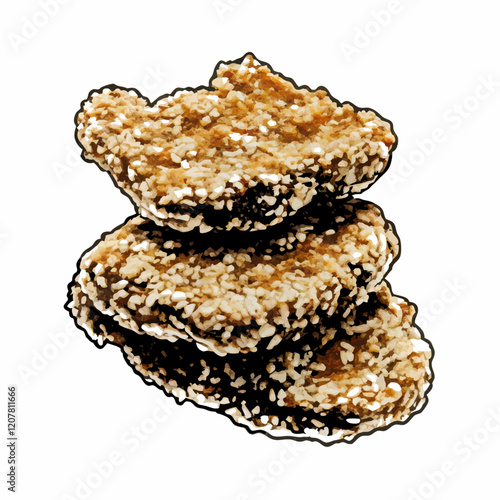 Chicken Nuggets  vector illustration (3)