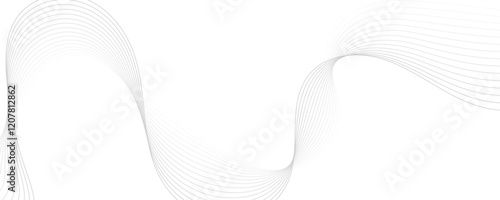 Abstract gray wave dynamic curve lines background. Energy technology concept modern backdrop design for business, presentation, banner.