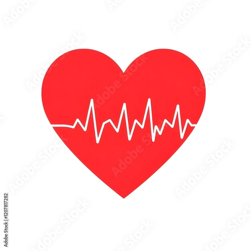Wallpaper Mural Heart Health Icon Red Heartbeat Graphic Torontodigital.ca
