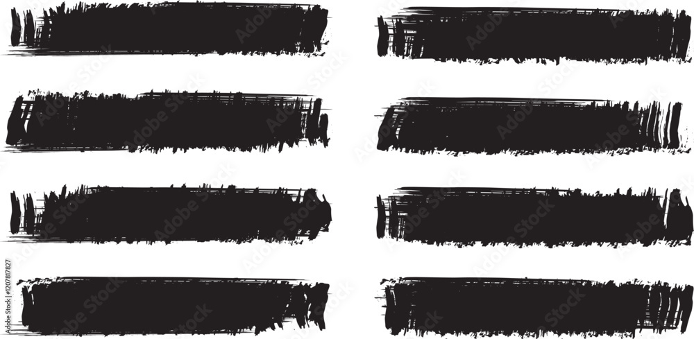 Obraz premium black brush strock set
