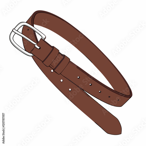 Leather belt isolated vector illustration (1)
