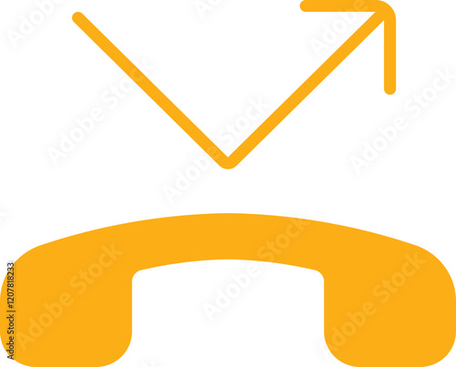 Missed call fill icon