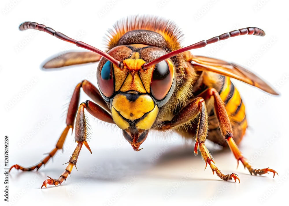 Hornet Close-Up on White Background - Fashion Photography Hornet Close-Up on White Background - Fashion Photography