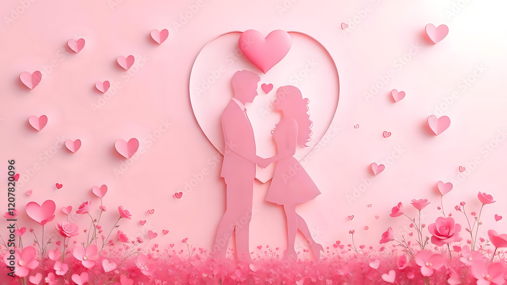 A richly textured 3D embossed Valentine-themed background. A richly textured 3D embossed Valentine-themed background.