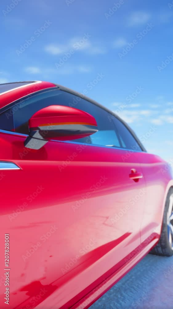 red sport car on the salt lake red sport car on the salt lake