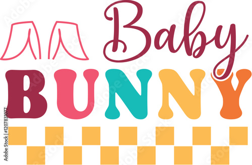 Easter Retro design, Easter Family,Groovy Style Easter Day Design,funny easter,Cut Files,bunny, nurse, mommy