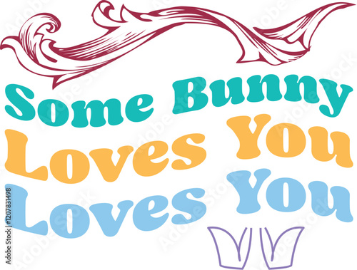 Easter Retro design, Easter Family,Groovy Style Easter Day Design,funny easter,Cut Files,bunny, nurse, mommy