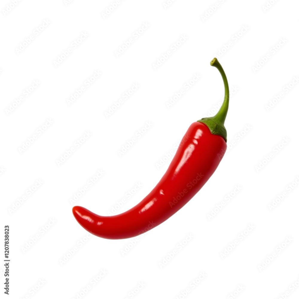 Vibrant Red Chili Pepper Isolated on Black Background Vibrant Red Chili Pepper Isolated on Black Background