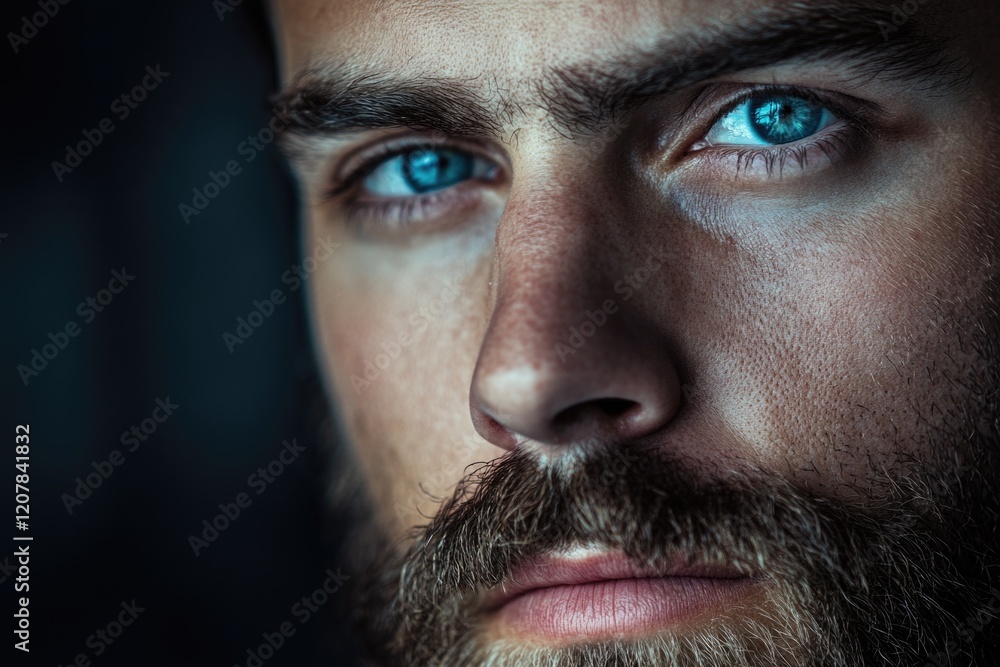 Obraz premium Portrait of a young man with blue eyes