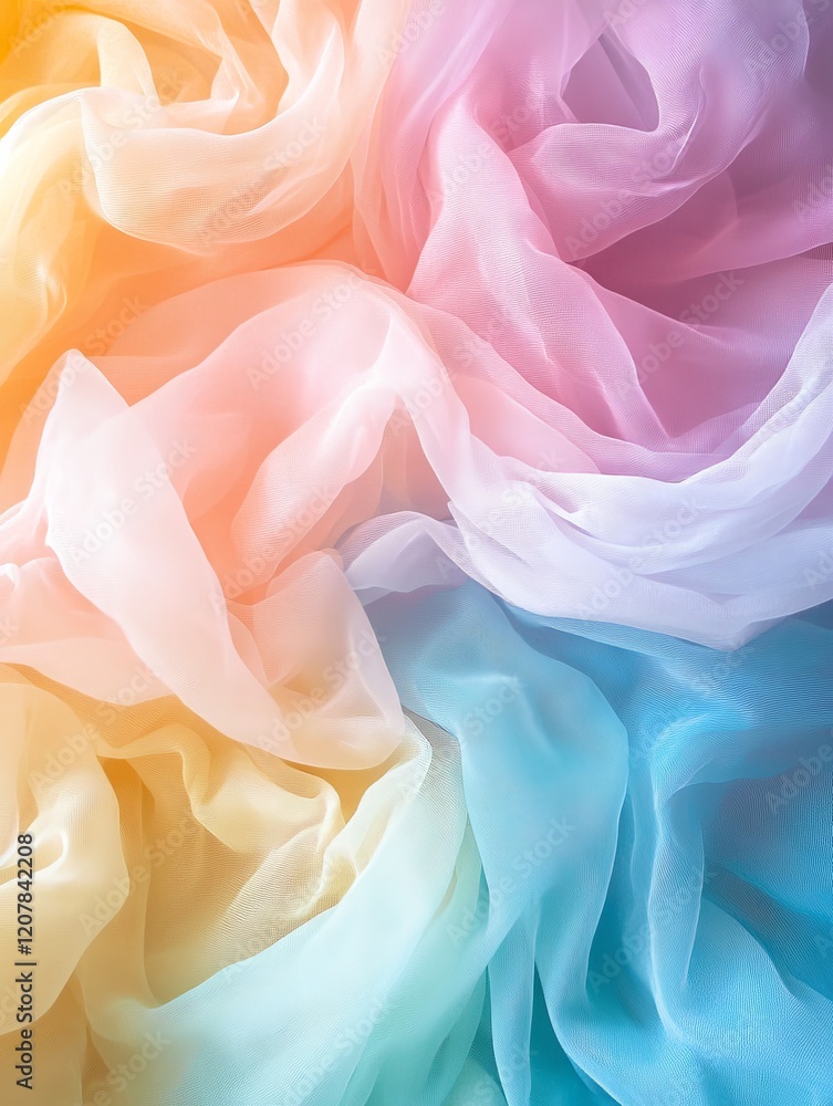 Obraz premium Pastel rainbow fabric texture background. (1)