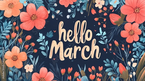 Wallpaper Mural Hello March. Torontodigital.ca