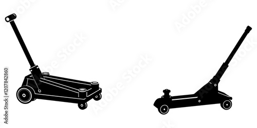 Floor Jack silhouette vector illustration